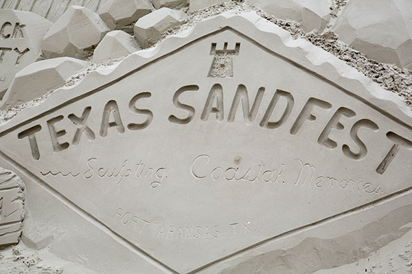 Sandfest Logo in sand